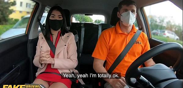  Fake Driving School Lady Dee sucks instructor’s disinfected burning cock